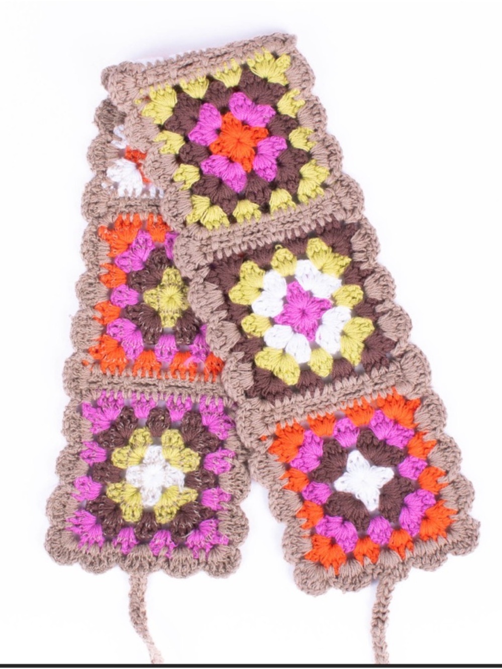 Boho Crocheted Multicolored Headband - Picture 3 of 4